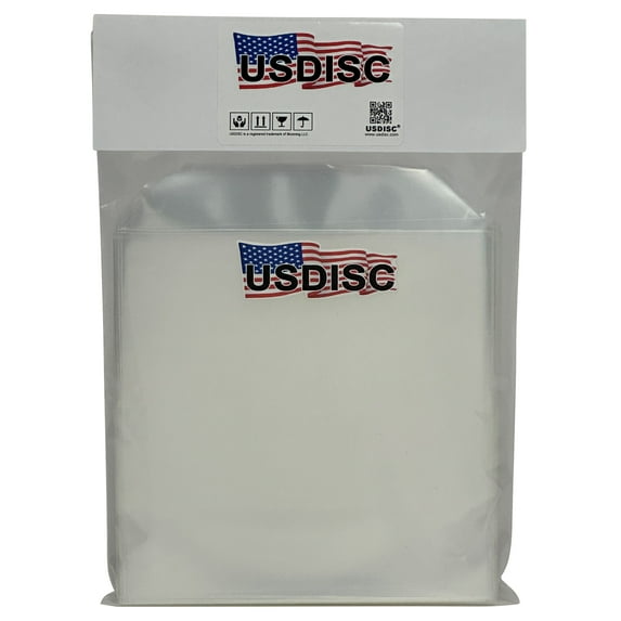USDISC Storage Pockets 6 x 6, Flap, 4mil Stamp, Die & Stencil, Clear, Pack Of 500