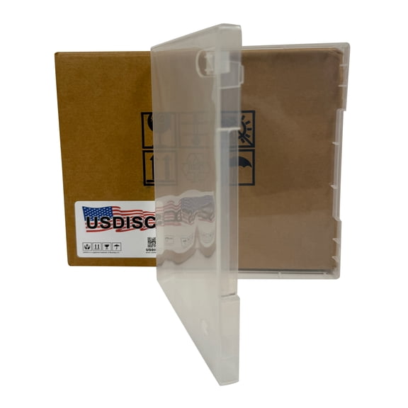 USDISC Storage Stamp Cases Chubby, Style 1, 21mm Clear Mount, Clear, Pack Of 6