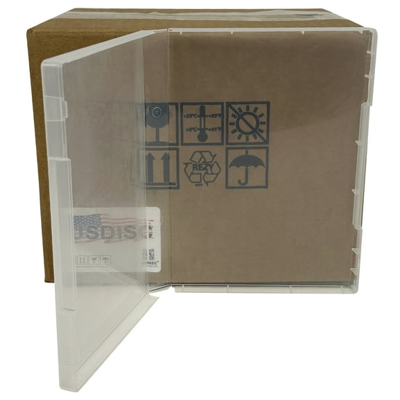 USDISC Storage Stamp Cases Chubby, Style 2, 21mm Clear Mount, Clear, Pack Of 10