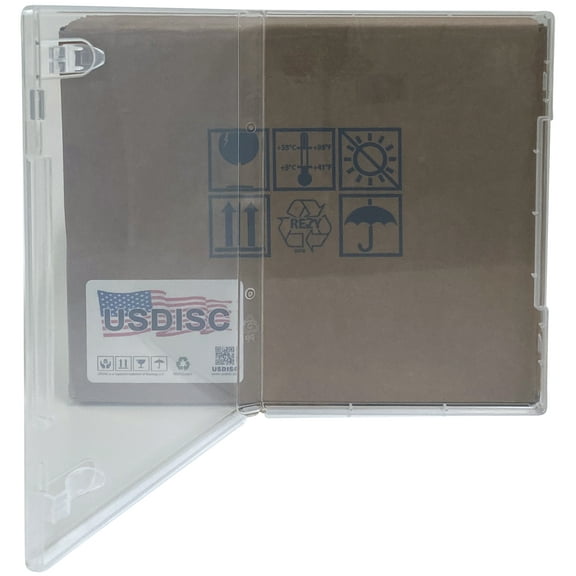 USDISC Storage Stamp Cases Standard, Style 1, 14mm Clear Mount, Clear, Pack Of 25