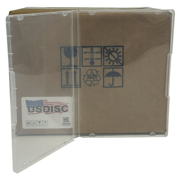 USDISC Storage Stamp Cases Standard, Style 3, 14mm Clear Mount, Clear, Pack Of 6