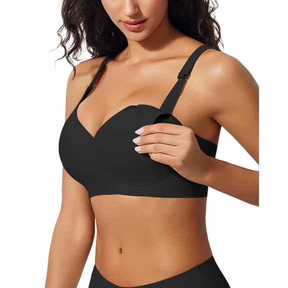 USEASY Seamless Nursing Bras for Breastfeeding Smooth Maternity Bras for Pregnancy Wireless Sleep Bralette