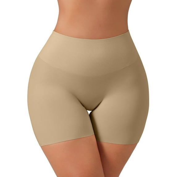 USEASY Seamless Shapewear Shorts for Women Tummy Control Slip Shorts Under Dress Women's Thigh Slimmer High Waisted Shaping Boyshorts