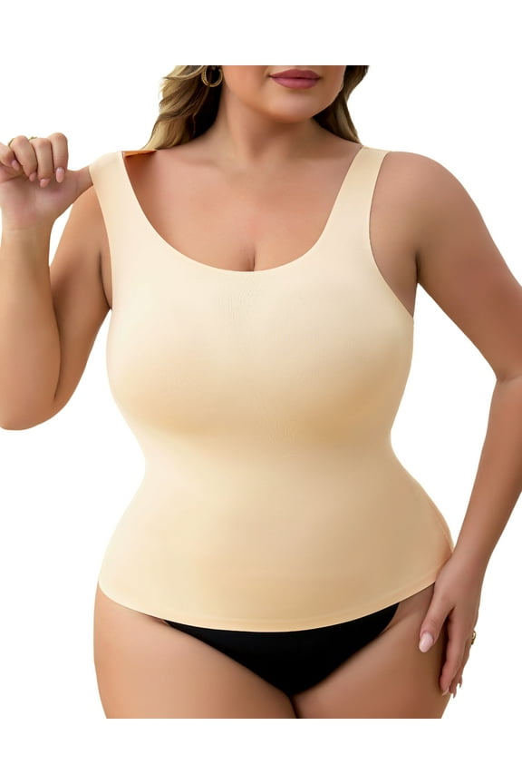Shapewear Camisoles for Women Tummy Control Compression Tank Tops Seamless Slimming Cami