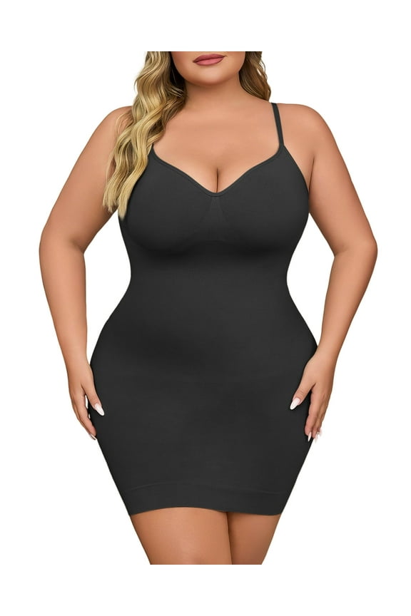Shapewear Slip for Women Plus Size Tummy Control Shapewear Dress Seamless Full Body Shaper