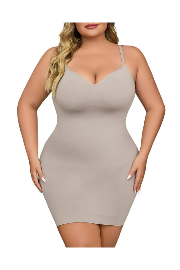 Shapewear Slip for Women Plus Size Tummy Control Shapewear Dress Seamless Full Body Shaper