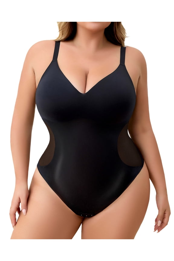Shapewear for Women Plus Size Tummy Control Seamless Thong Shapewear Bodysuit Full-Body Faja Body Shaper Built-in Bra