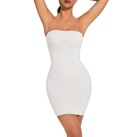 USEASY Strapless Shapewear for Women Full Slip shapewear dress Tummy Control slip for women under dress