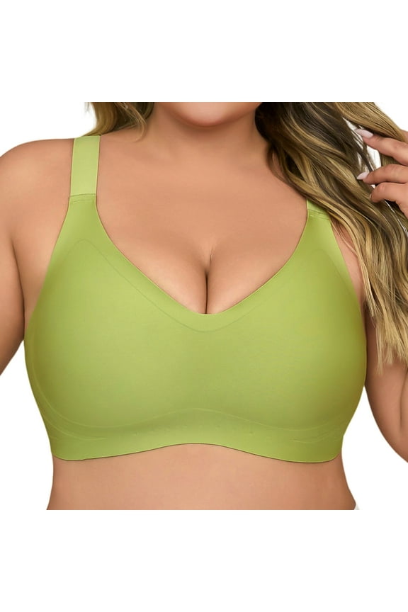 Wireless Bras for Women Plus Size Full Coverage Push Up Bra Comfort Seamless Bras No Underwire Everyday Bra