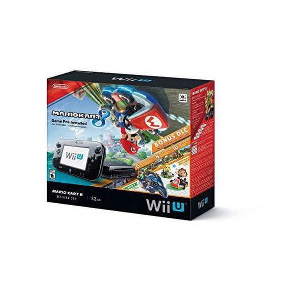 Pre-Owned USED Nintendo Wii U Mario Kart 8 deluxe bundle 32gb black