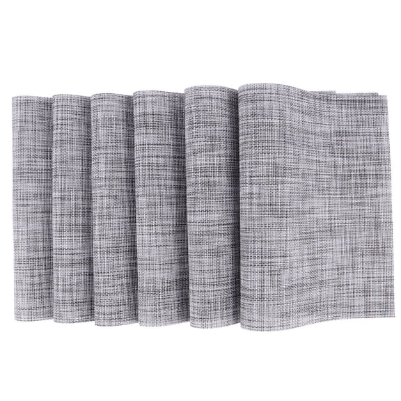 USEOSITY 6Pcs Table Mats placemats Heat Resistant Tablemats Stain Resistant Place Mats Waterproof Placemats Coasters for Dining Table Grey
