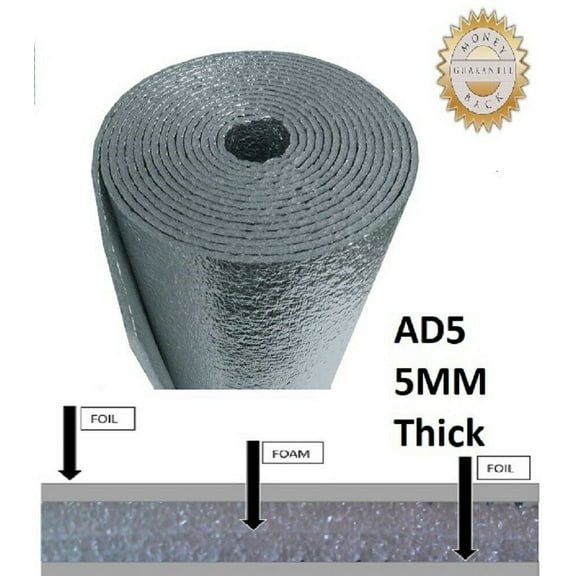 USEP AD5 Premium Reflective Insulation Roll Foam Core Radiant Barrier 4X25 R8