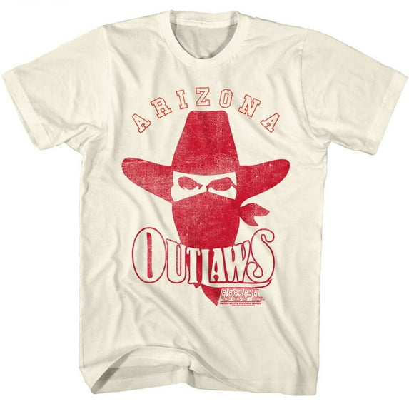 USFL Outlaws Natural Adult S/S Tshirt 2Xl