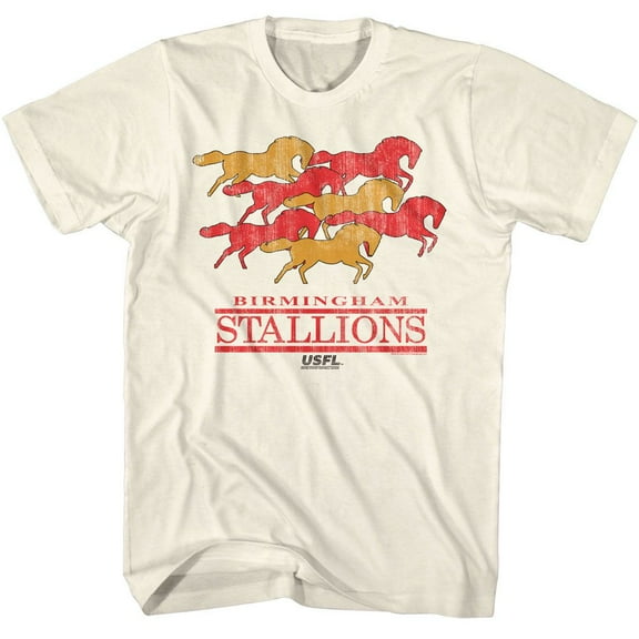 USFL Wild Stallions Natural Adult T-Shirt