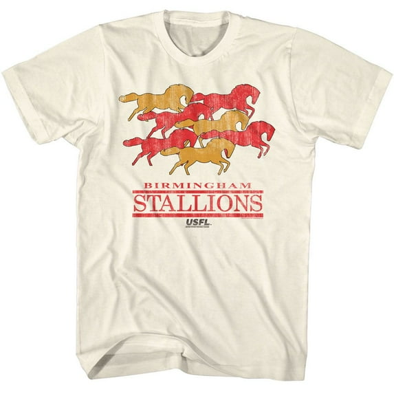 USFL Wild Stallions Natural Adult S/S Tshirt 3Xl