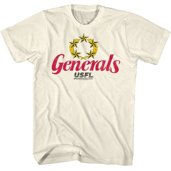 USFL Generals Natural Adult S/S Tshirt 3Xl