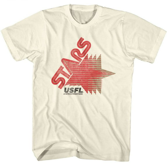 USFL Stars Natural Adult S/S Tshirt S