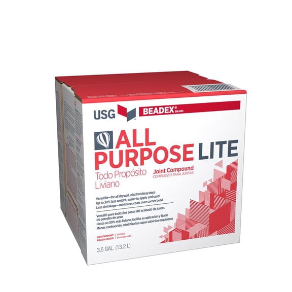 USG 385258 Joint Compound Beadex White All Purpose Lightweight 3.5 gal White