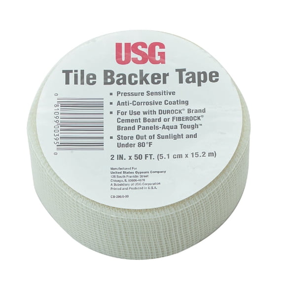 USG Durock Interior Drywall Tape - Cement Compatible - 1 Roll, 3.9 In Wide, Multicolor