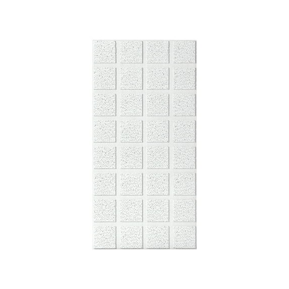 USG R2862 Ceiling Panel, 4 ft L, 2 ft W, 3/4 in Thick, Mineral Fiber, White/Beige/Gray - pack of 6