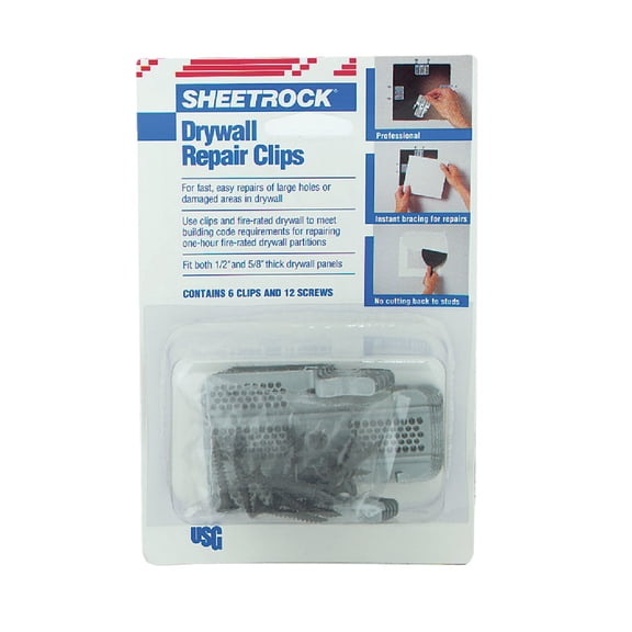 USG - JTT Sheetrock Drywall Repair Clips - Pack of 8