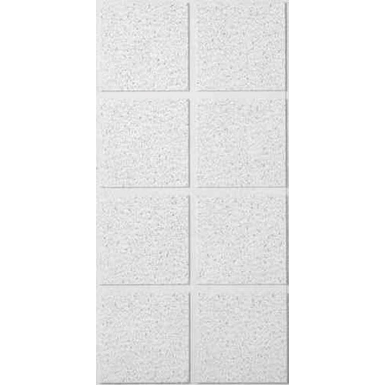 USG Ceilings 48-in x 24-in 6-Pack White Fissured 3/4-in Drop Acoustic Panel Ceiling Tiles