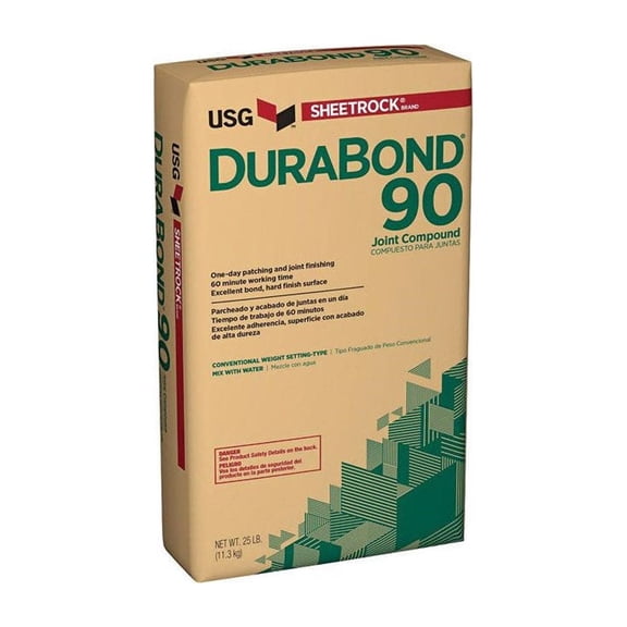 USG Sheetrock 381630 Durabond 90 All Purpose Joint Compound, Natural, 25 lb, Each