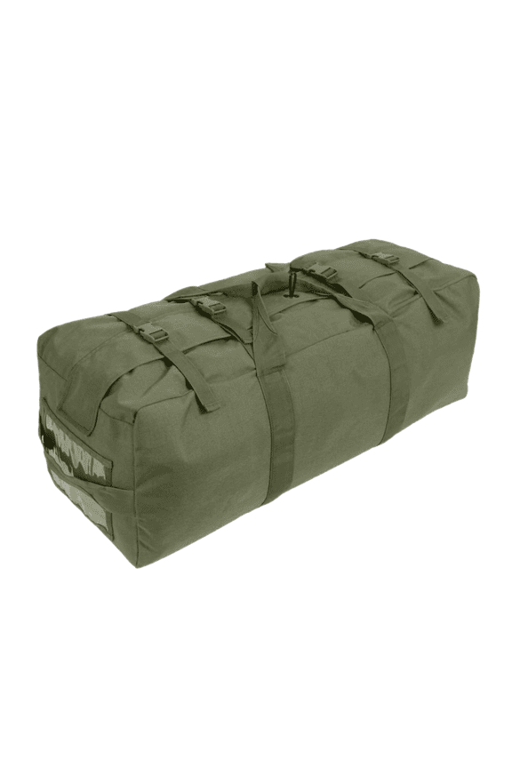 USGI Improved Sport Nylon Duffel Bag, Paint Stained/Dirt Marks, Made in USA, OD