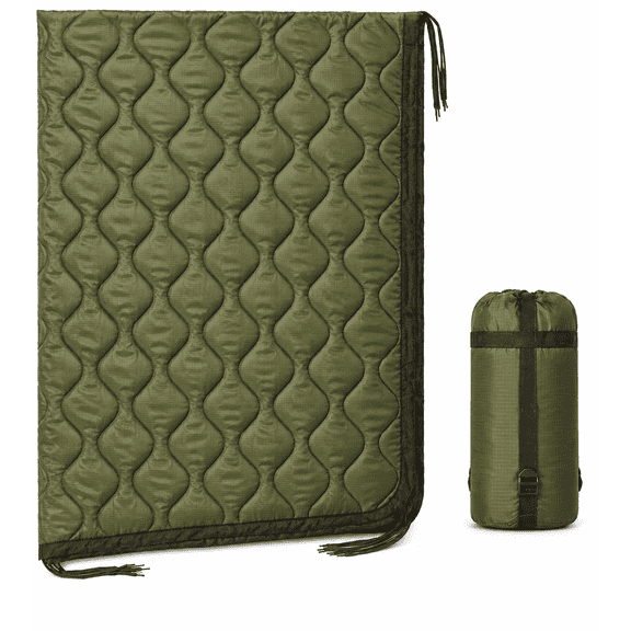 USGI Industries Military Woobie Blanket - Thermal Insulated Camping Blanket, Poncho Liner - Large, Portable, Water-Resistant, for Hiking, Outdoor, Survival, Comes with Compression Carry Bag