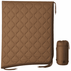 USGI Industries Military Woobie Blanket | Thermal Insulated Camping Blanket, Poncho Liner | Large, Portable, Water-Resistant, for Hiking, Outdoor, Survival, Comes with Compression Carry Bag (Coyote)