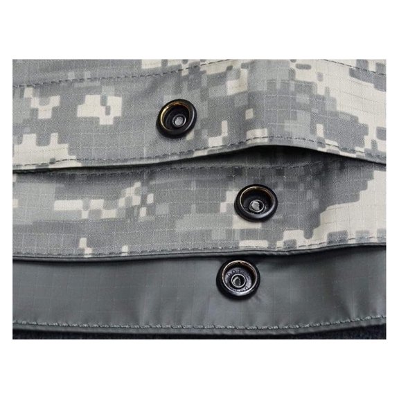 USGI Military Tarp ACU Camo - 90x80 Reversible Field Tarp - Lightweight Ripstop Nylon - 8 Grommets & 24 Snaps - Camping, Shelter, Ground Cover
