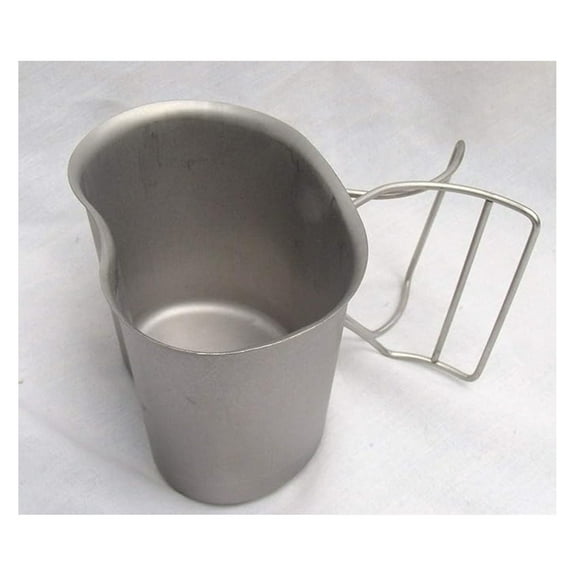 USGI Stainless Steel Canteen Cup - Genuine Military Issue - Durable Metal Camping Mug - Lightweight Mess Kit Cup - Outdoor Survival Gear - 24oz Capacity