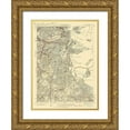 thumbnail image 1 of USGS 11x14 Gold Ornate Wood Framed with Double Matting Museum Art Print Titled - Boston North Massachusetts Quad - USGS 1946, 1 of 4