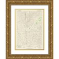 thumbnail image 1 of USGS 11x14 Gold Ornate Wood Framed with Double Matting Museum Art Print Titled - North East Whitetail Creek Wyoming Quad - USGS, 1 of 4