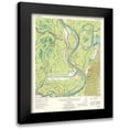 thumbnail image 1 of USGS 12x14 Black Modern Framed Museum Art Print Titled - Artonish Mississippi Quad - USGS 1967, 1 of 5