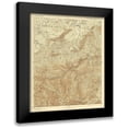 thumbnail image 1 of USGS 12x14 Black Modern Framed Museum Art Print Titled - Mt Guyot Tennessee North Carolina Sheet, 1 of 5