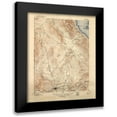 thumbnail image 1 of USGS 12x14 Black Modern Framed Museum Art Print Titled - Reno Nevada Sheet - USGS 1893, 1 of 5