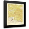 thumbnail image 1 of USGS 12x14 Black Modern Framed Museum Art Print Titled - San Fernando California Quad - USGS 1955, 1 of 5