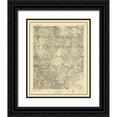 thumbnail image 1 of USGS 12x14 Black Ornate Wood Framed with Double Matting Museum Art Print Titled - Bridgeport California Nevada Quad - USGS 1911, 1 of 4