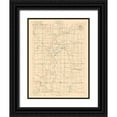 thumbnail image 1 of USGS 12x14 Black Ornate Wood Framed with Double Matting Museum Art Print Titled - Jefferson Ohio Quad - USGS 1907, 1 of 4