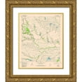 thumbnail image 1 of USGS 12x14 Gold Ornate Wood Framed with Double Matting Museum Art Print Titled - Avalon Texas Quad - USGS 1976, 1 of 4