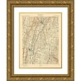 thumbnail image 1 of USGS 12x14 Gold Ornate Wood Framed with Double Matting Museum Art Print Titled - Catskill New York Sheet - USGS 1895, 1 of 4