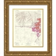 thumbnail image 1 of USGS 12x14 Gold Ornate Wood Framed with Double Matting Museum Art Print Titled - West Amarillo Texas Quad - USGS 1960, 1 of 4