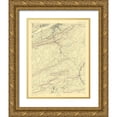 thumbnail image 1 of USGS 12x14 Gold Ornate Wood Framed with Double Matting Museum Art Print Titled - WilkesBarre Pennsylvania Sheet - USGS 1891, 1 of 4