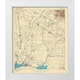 thumbnail image 1 of USGS 12x14 White Modern Wood Framed Museum Art Print Titled - Downey California Sheet - USGS 1902, 1 of 4