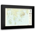 thumbnail image 1 of USGS 14x10 Black Modern Framed Museum Art Print Titled - Bar Harbor Maine Quad - USGS 1985, 1 of 5