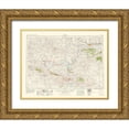 thumbnail image 1 of USGS 14x12 Gold Ornate Wood Framed with Double Matting Museum Art Print Titled - Casper Wyoming Quad - USGS 1962, 1 of 4