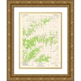 thumbnail image 1 of USGS 14x18 Gold Ornate Wood Framed with Double Matting Museum Art Print Titled - Doddsville Illinois Quad - USGS 1974, 1 of 4