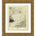 thumbnail image 1 of USGS 15x17 Gold Ornate Wood Framed with Double Matting Museum Art Print Titled - El Monte California - USGS 1926, 1 of 4
