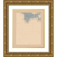 thumbnail image 1 of USGS 15x17 Gold Ornate Wood Framed with Double Matting Museum Art Print Titled - Maurice Cove New Jersey Sheet - USGS 1891, 1 of 4